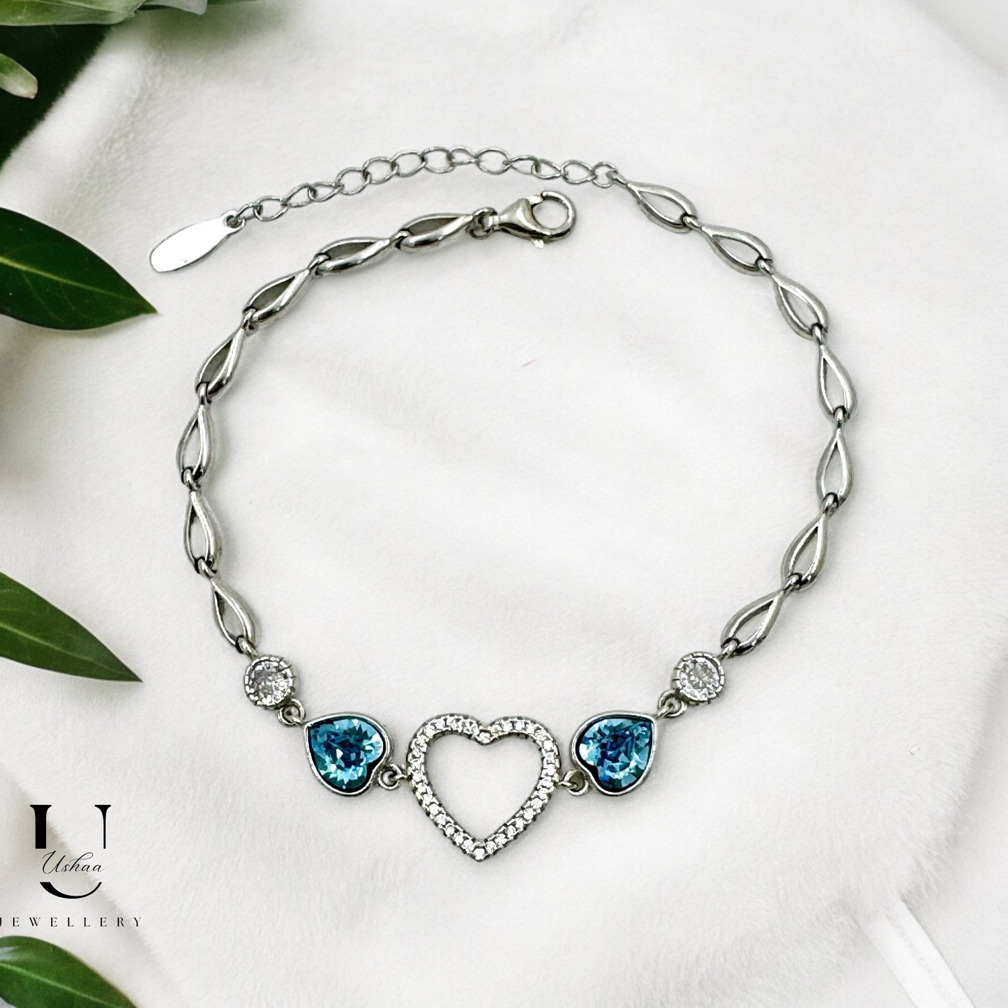 Blue Heart Swarovski Bracelet
