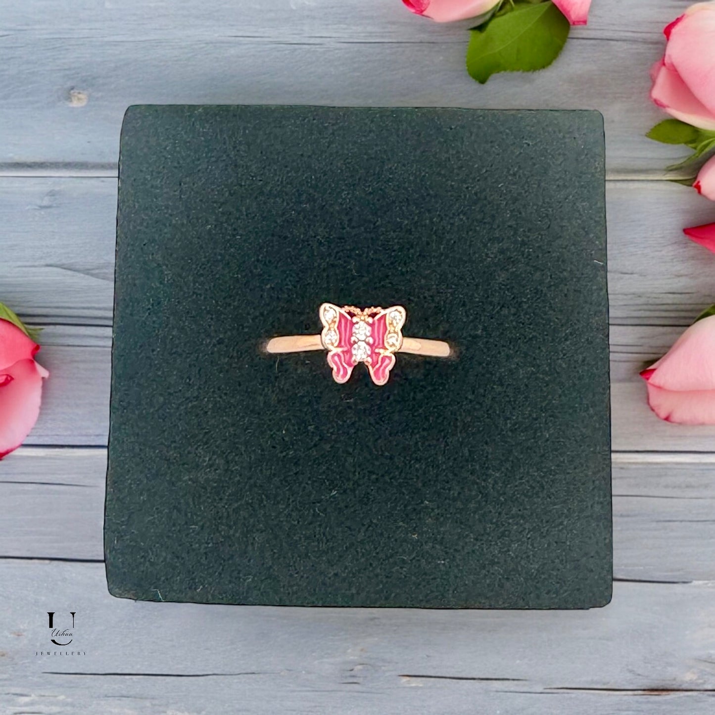 Rose Gold Butterfly Ring