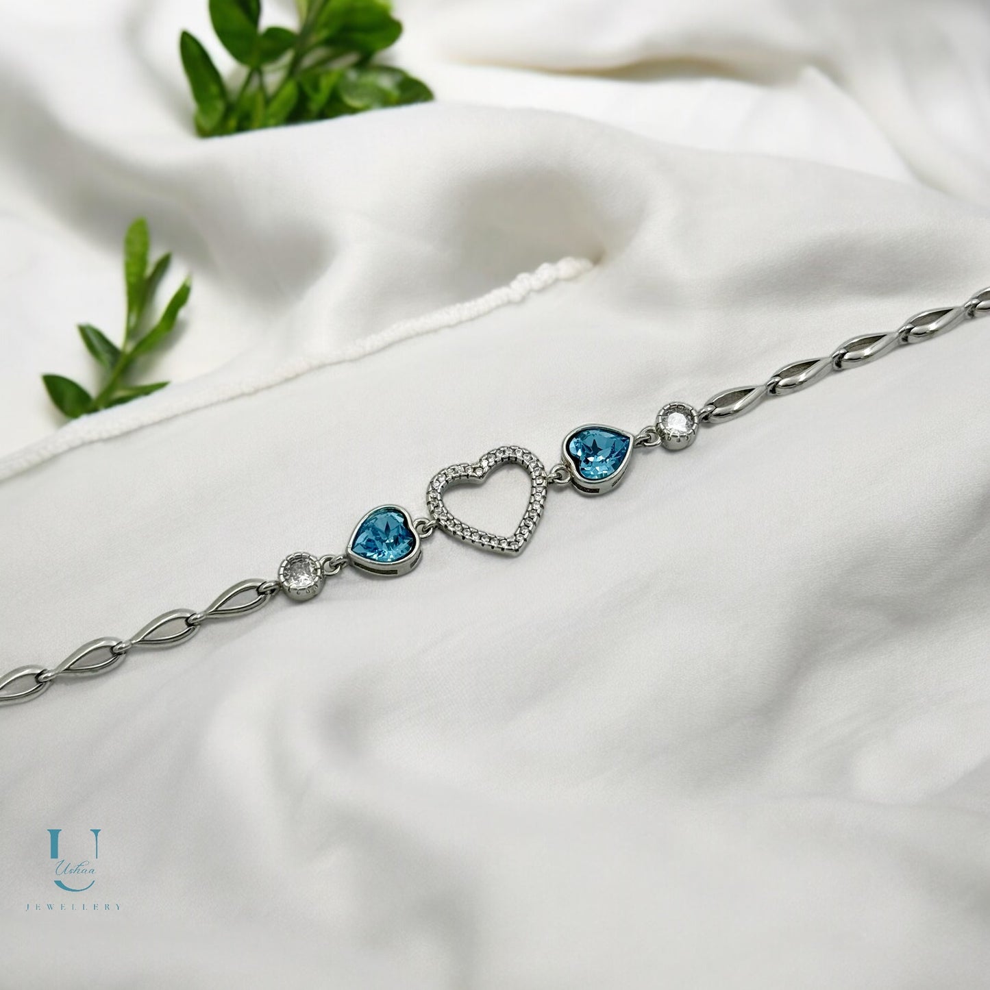 Blue Heart Swarovski Bracelet