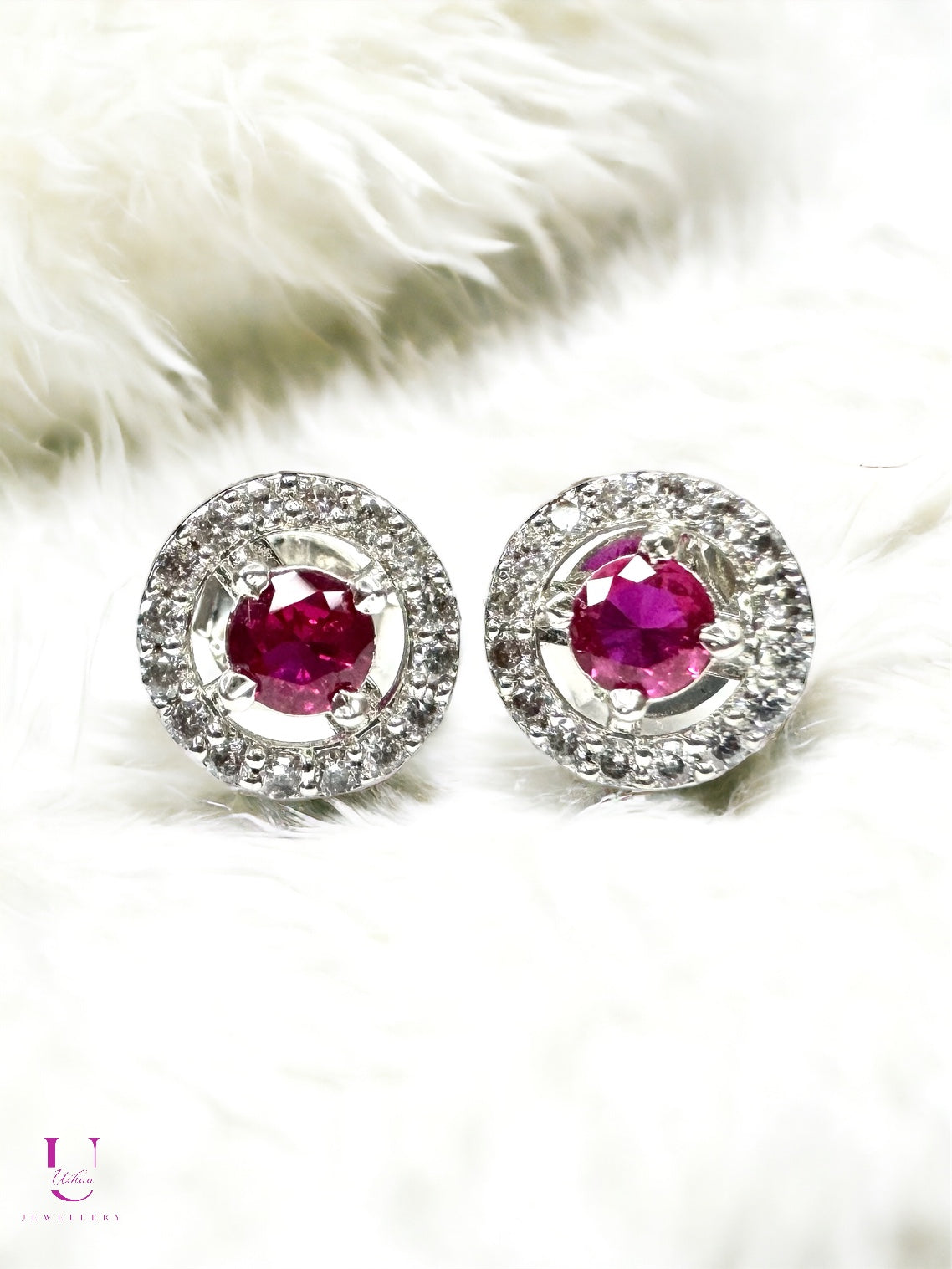 Ruby Zirconia Stud