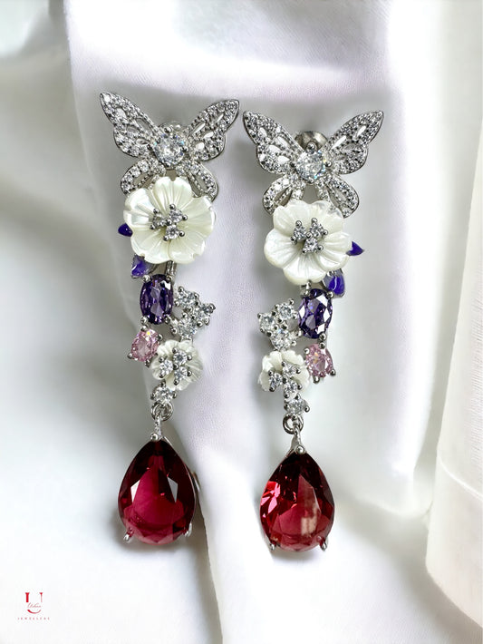 Red Butterfly Danglers
