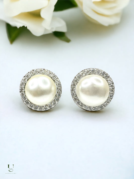 Pearl Zirconia Stud