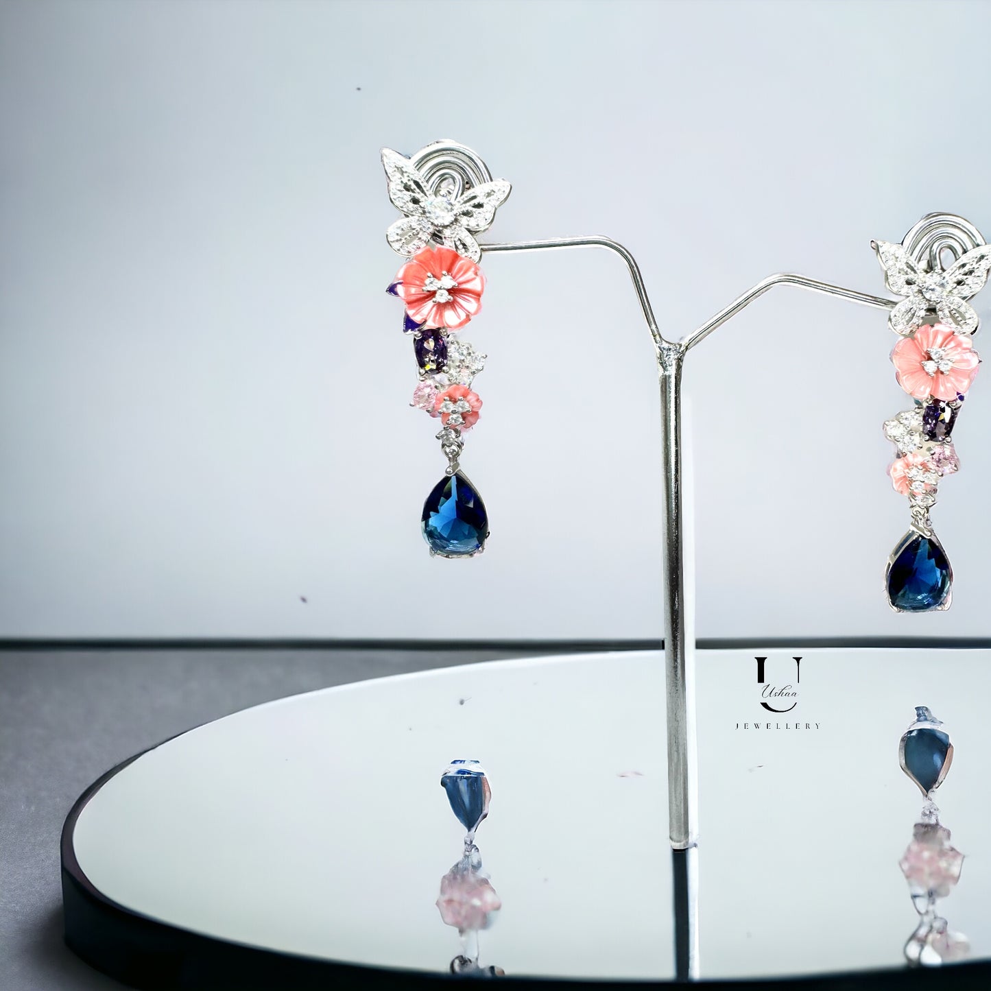 Blue Butterfly Danglers