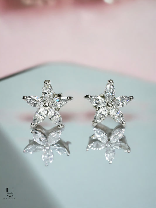Flower Zirconia Stud