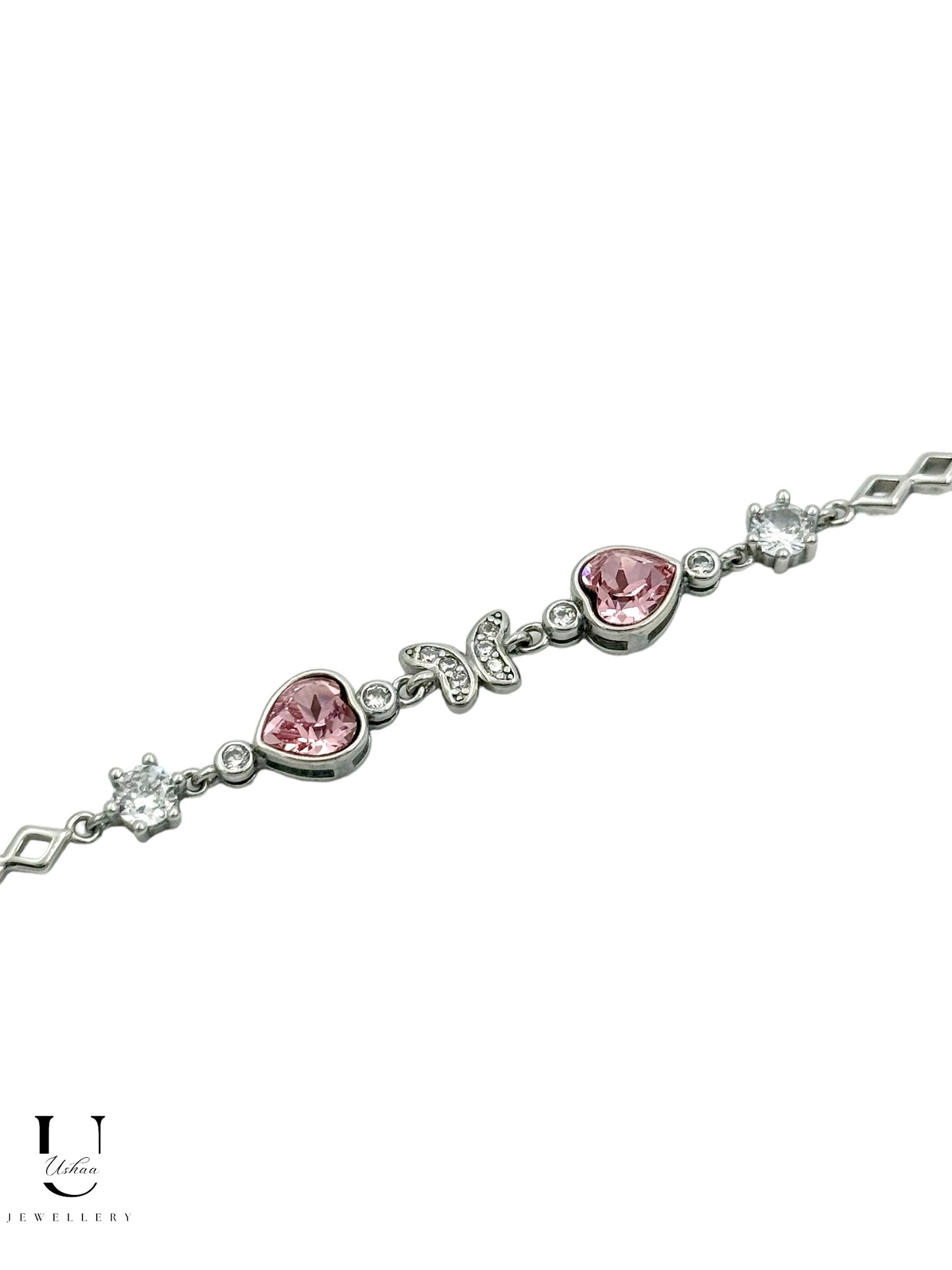 Pink Butterfly Swarovski Bracelet