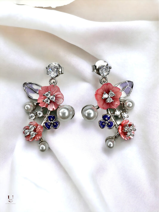 Mop Floral Earrings