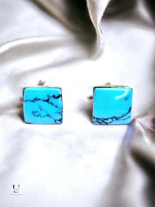 Turquoise Square Stud