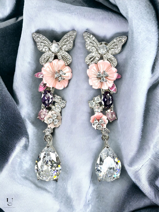 White Butterfly Danglers