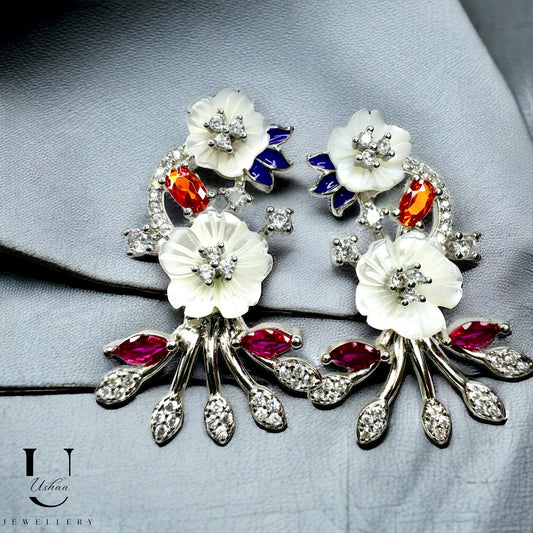 Mop Floral Earrings