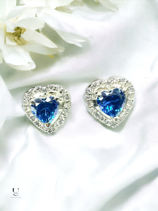 Blue zirconia Stud