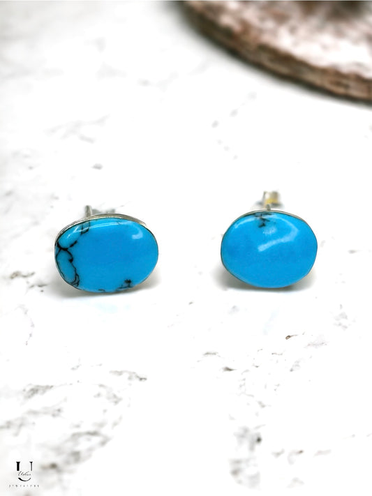 Turquoise Oval Stud