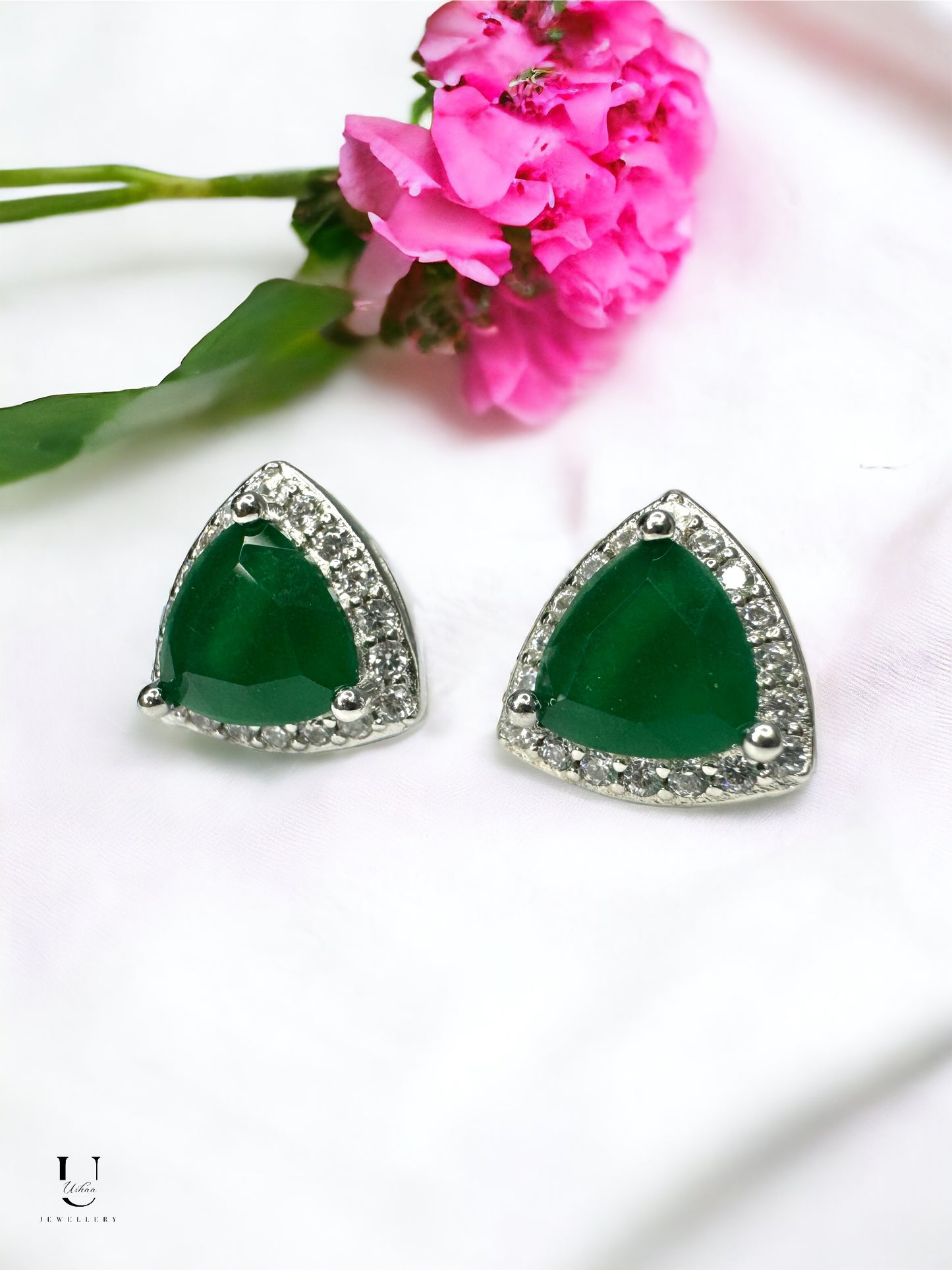 Emerald Pendant Set