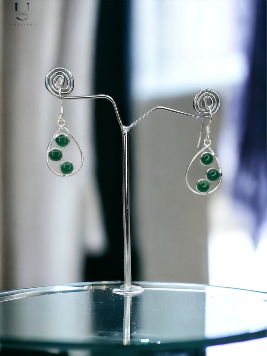 Green Onyx Gemstone Earring