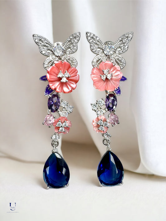 Blue Butterfly Danglers