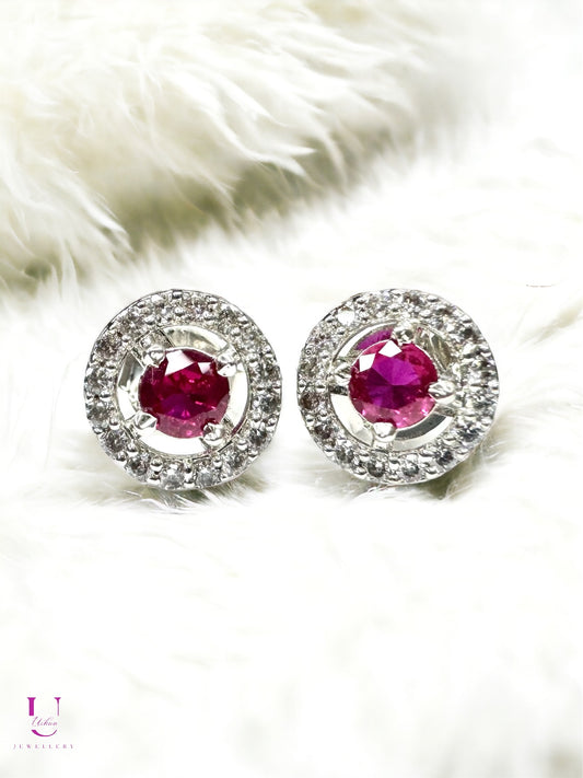 Ruby Zirconia Stud