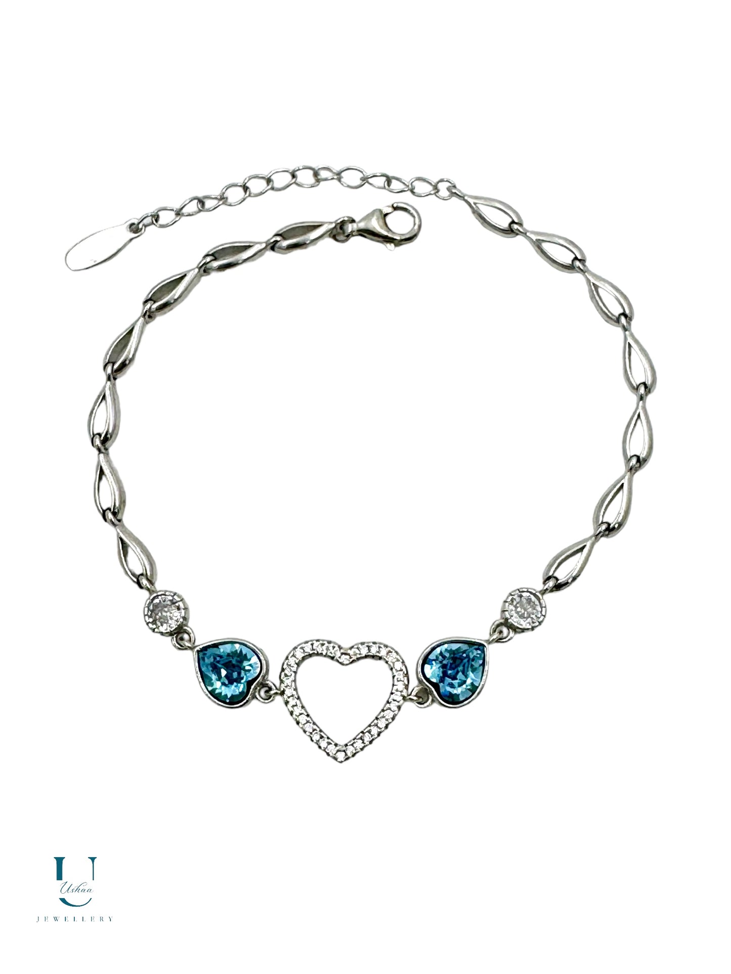 Blue Heart Swarovski Bracelet