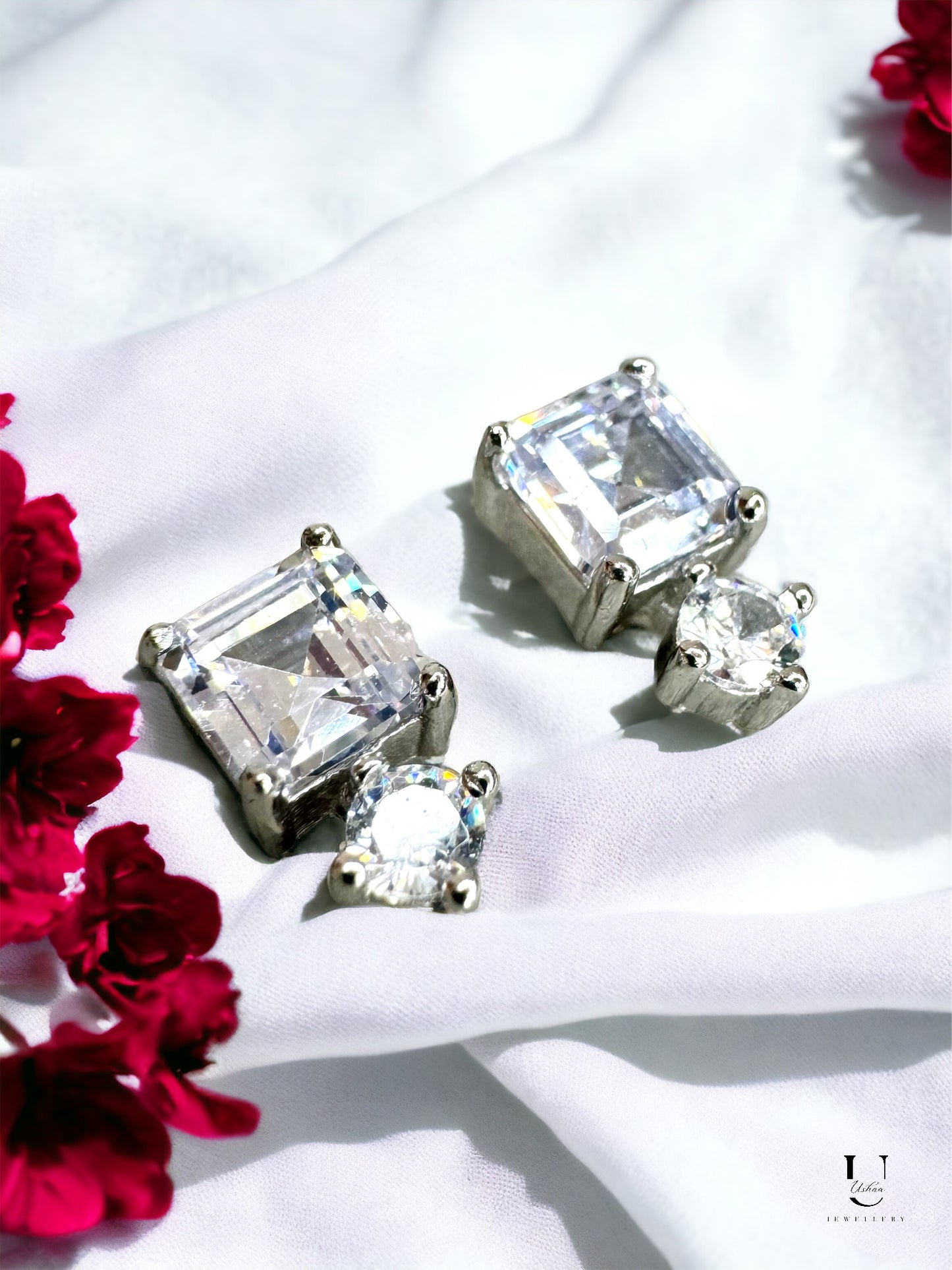 Cz Square Stud