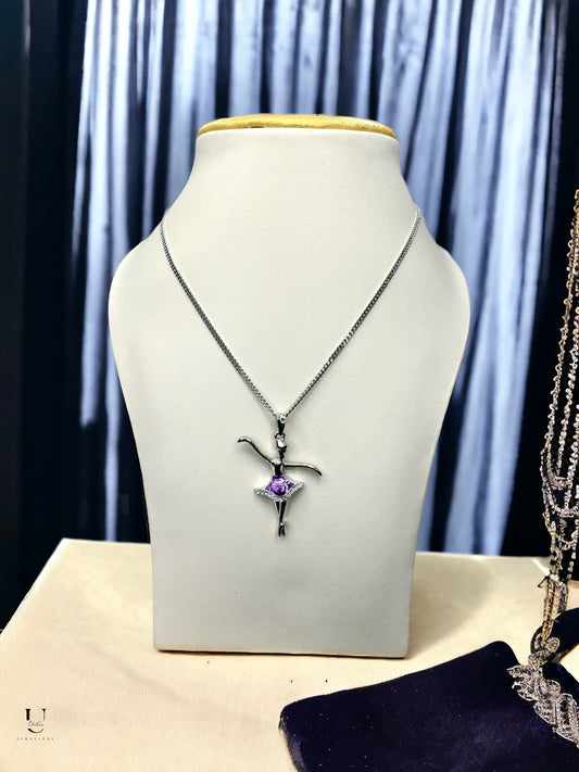 Purple Ballerina Pendant Chain