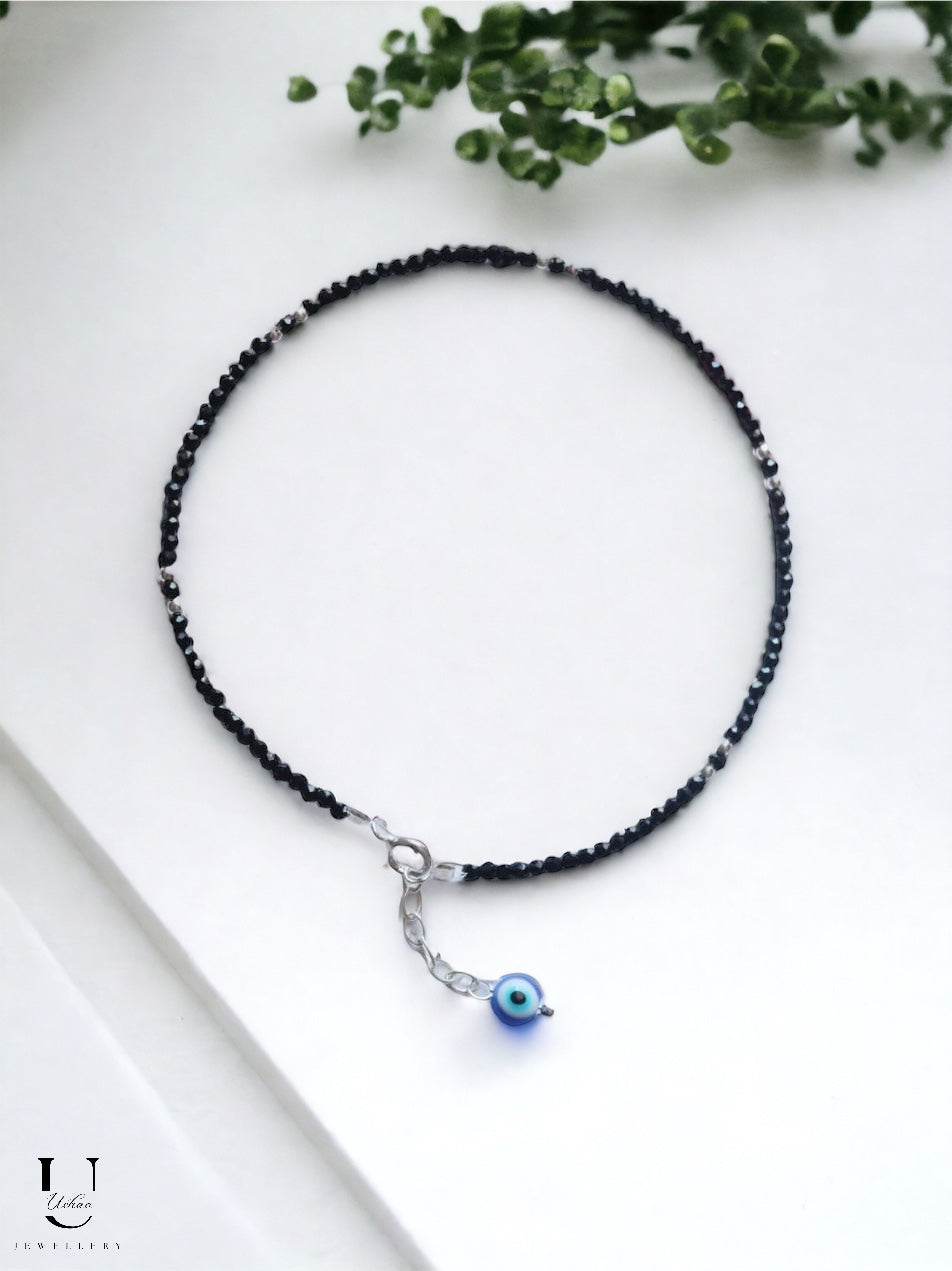 Black Evil Eye Anklet