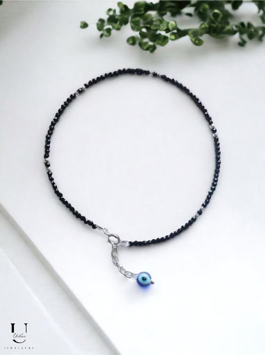 Black Evil Eye Anklet