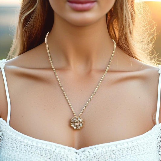 Mother of pearl pendant chain